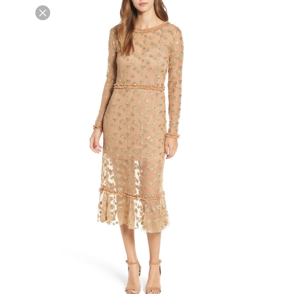 For Love & Lemons Garden Tulle Midi Dress - NWT!